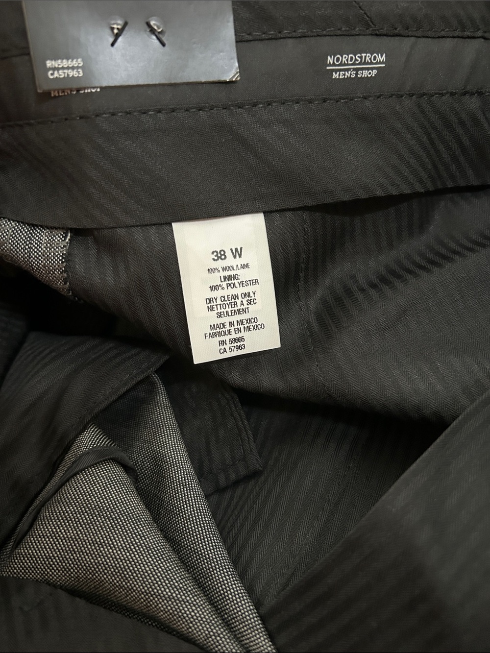 NWT 3x Nordstrom Men's Dress Pants Trio - 2x size 38 Black, Gray & Tan 38x34 - Picture 15 of 16